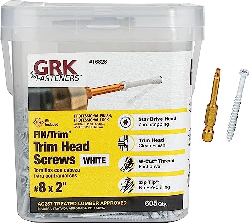 Cabeza acabado fin/trim blanco 605 uds