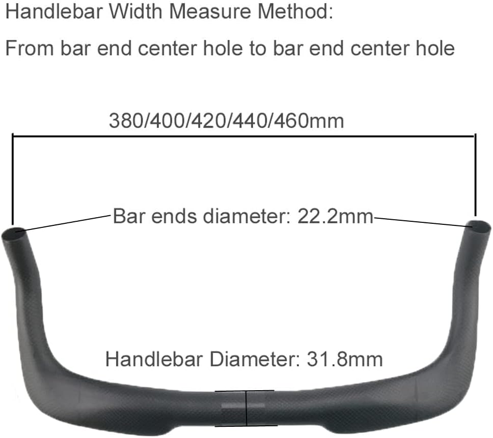 Manillar aero de carbono para bicicleta de carretera