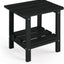 Mesa auxiliar exterior de polietileno 2 niveles resistente