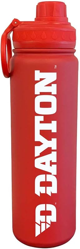 Botella agua acero inox tapa giratoria 24oz clip rojo