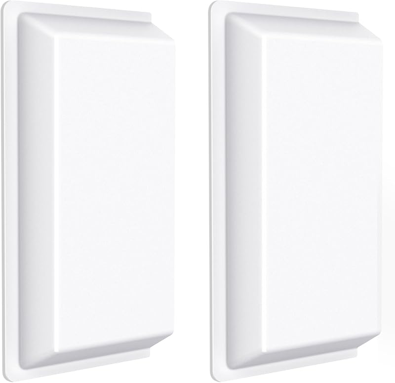 2 Desviadores Aire Rectangulares para Difusor 2x2ft Blanco