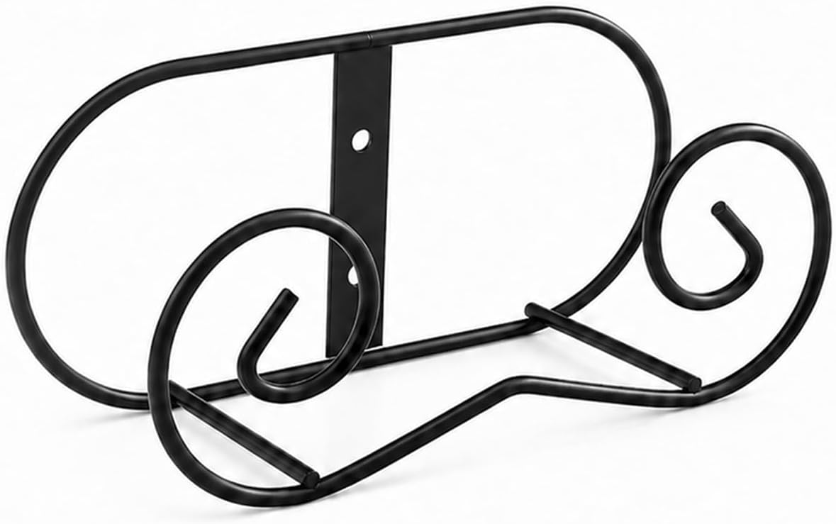 Soportes pared metal para placas decorativas 2 pzas negro