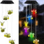 Campanilla viento solar LED abeja 25" decoración jardín
