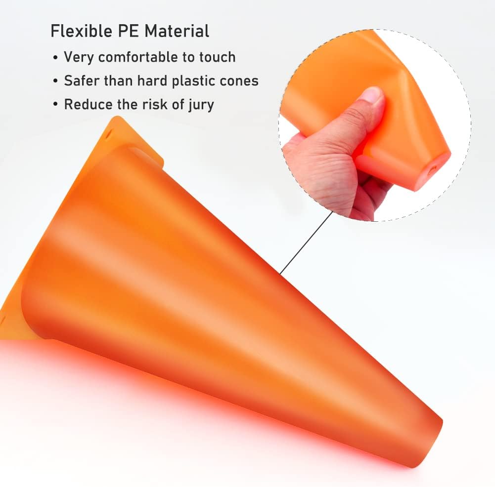 Conos plástico 9" set 15 para fútbol y baloncesto