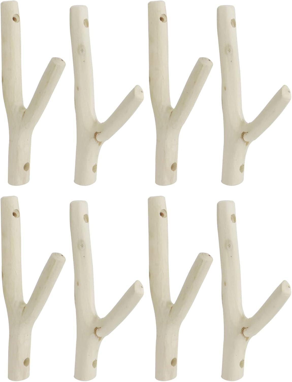 Gancho pared ramas madera real 8 pzas rústico decorativo