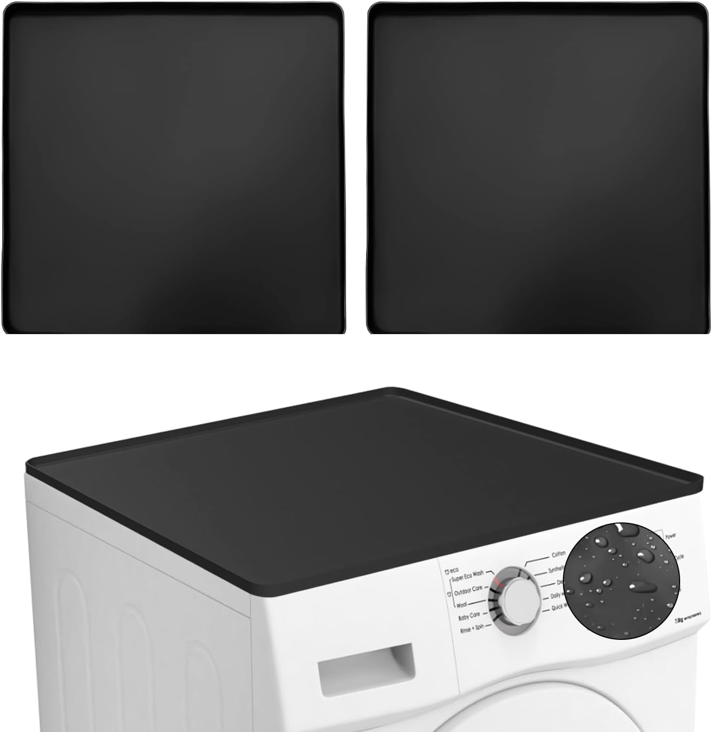 2 Cubiertas Lavadora 26x24pulg Silicona Antiderrap