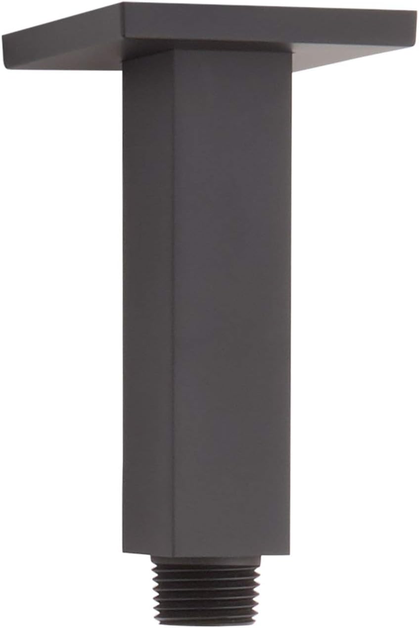 Brazo ducha cuadrado techo 4pulg negro mate