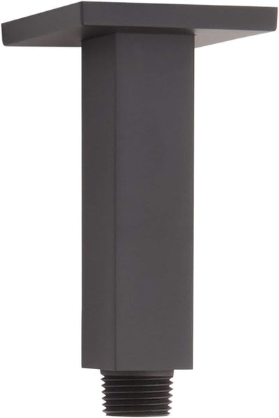 Brazo ducha cuadrado techo 4pulg negro mate