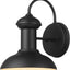 Aplique pared interior exterior 1 luz negro mate