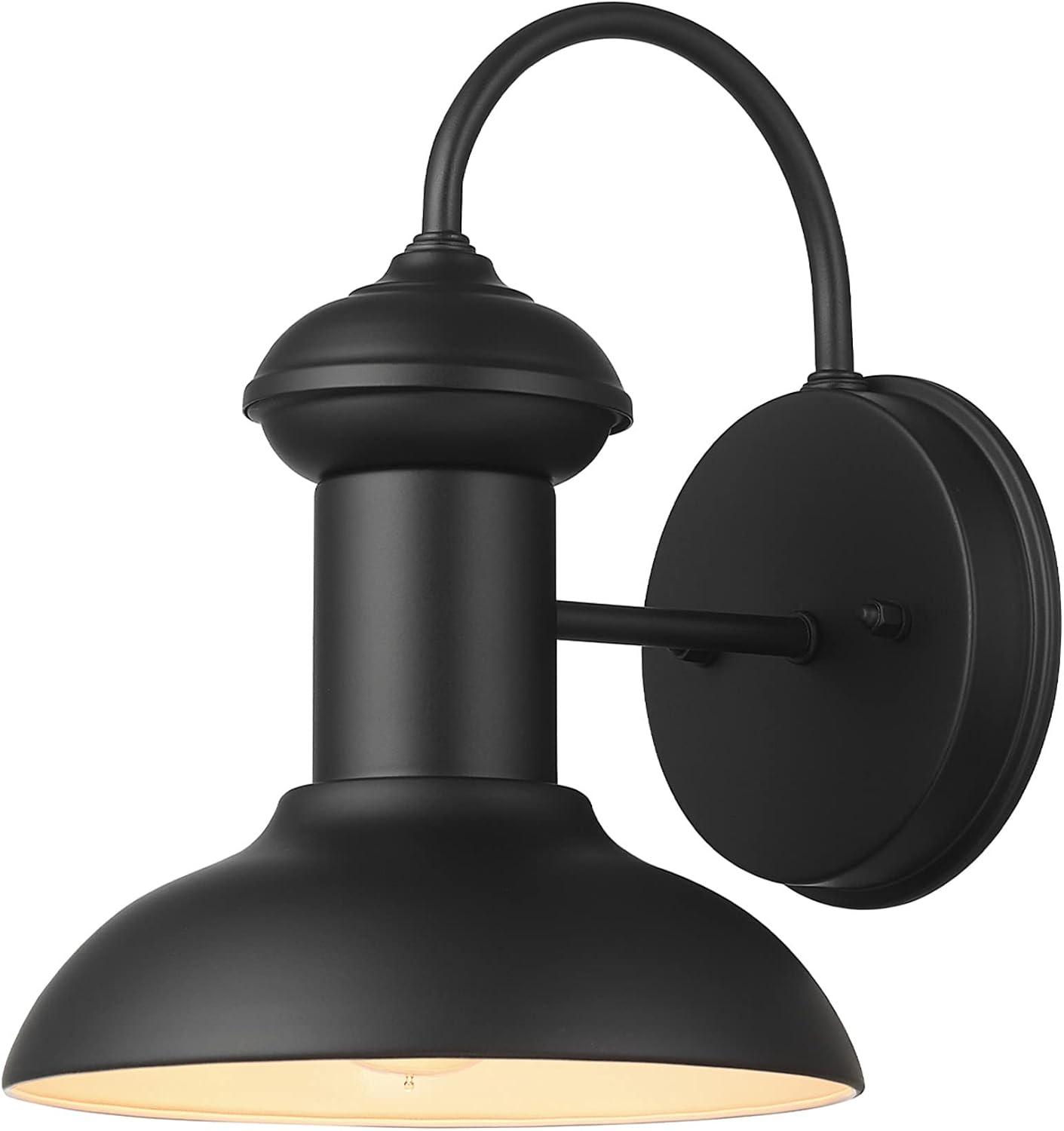 Aplique pared interior exterior 1 luz negro mate