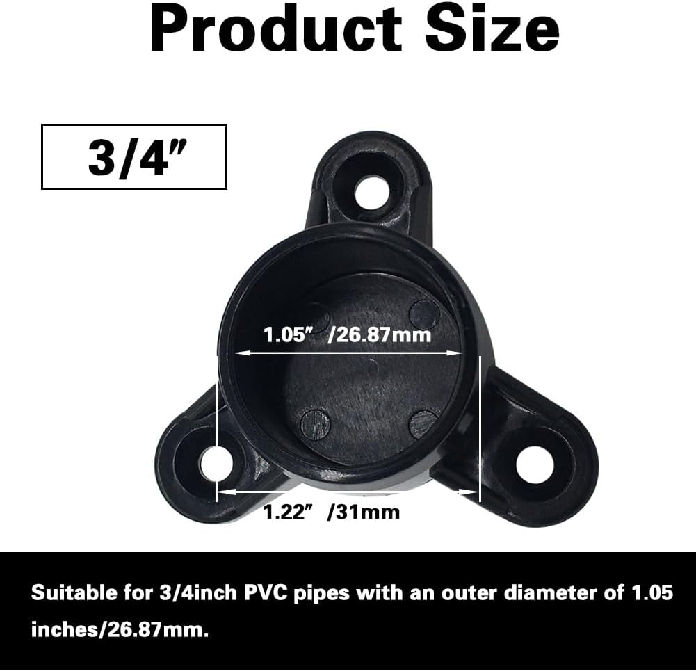 Soporte para patas de mesa PVC 3/4pulg grado 40
