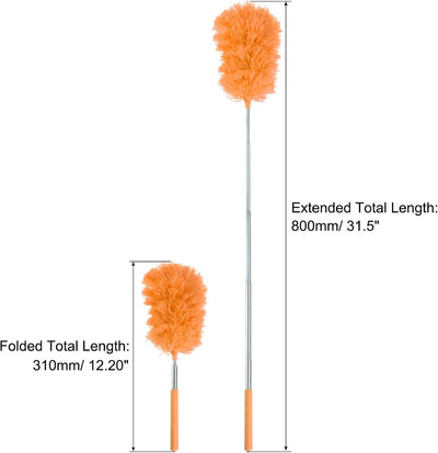 Plumero microfibra extensible 12-31.5pulg flexible naranja