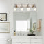 Lámpara baño 4 luces níquel cepillado pantalla martillada