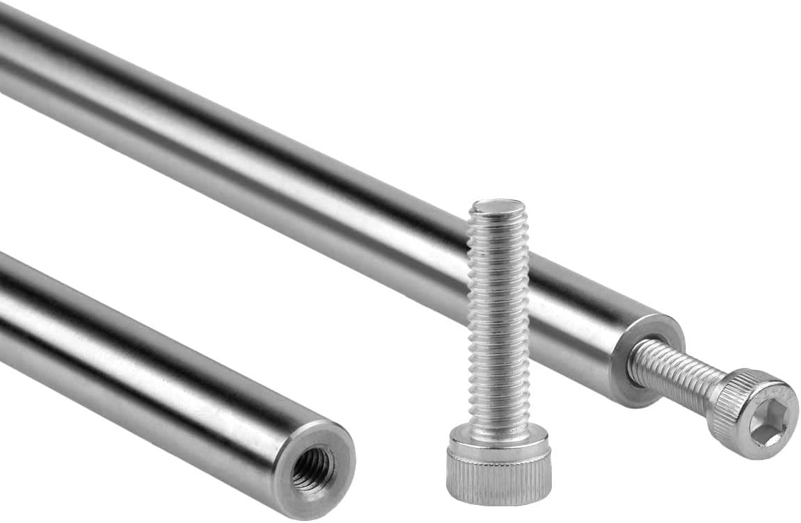 2 Pzas Varilla Lineal Cromada 16mm x 600mm M8