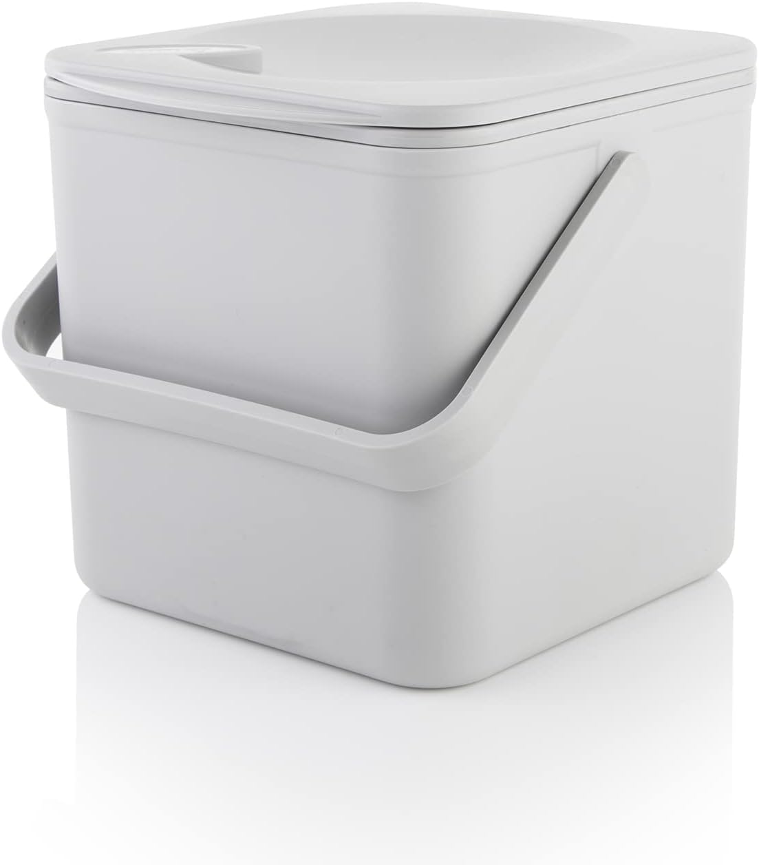 Contenedor compost cocina 3.5L gris claro fácil limpieza