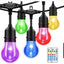 Luces cadena RGB impermeables patio 96" control remoto