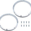2 Espaciadores Altavoz Aluminio 6.5" Soporte Anillo Plateado