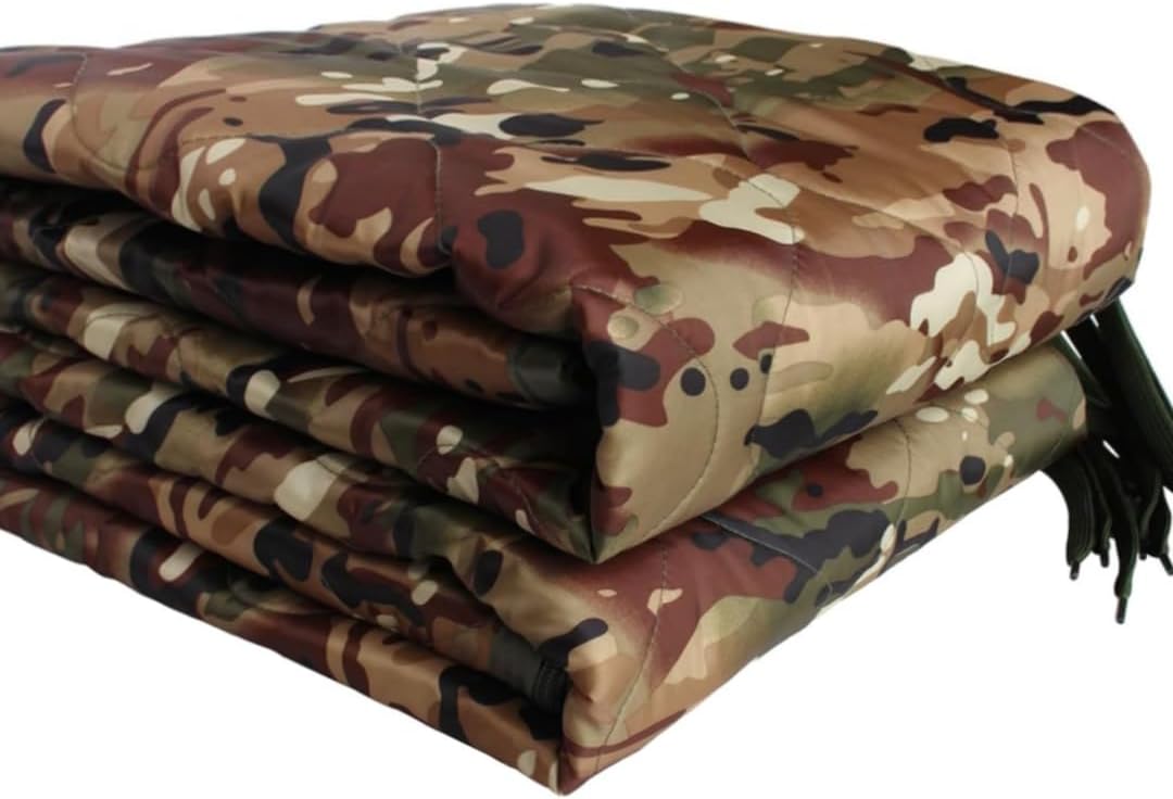 Forro poncho camuflaje manta con bolsa viaje