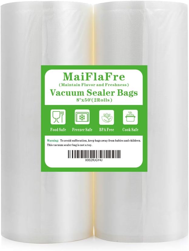 2 Bolsas Selladoras Al Vacío 8x50" Sin BPA