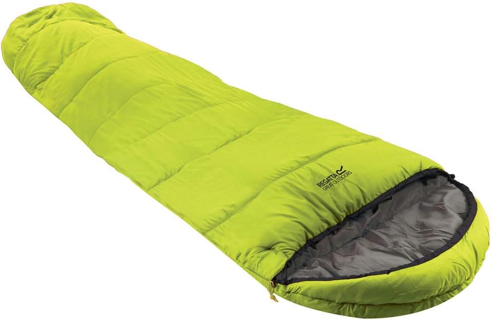 Saco dormir térmico para momia color verde limón