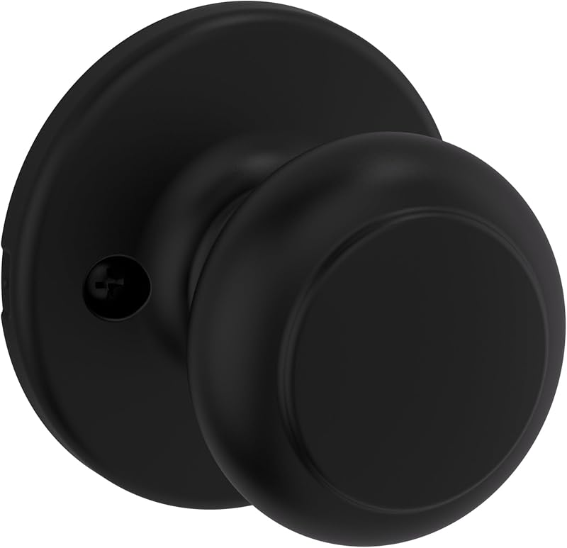 Pomo puerta interior negro mate no gira