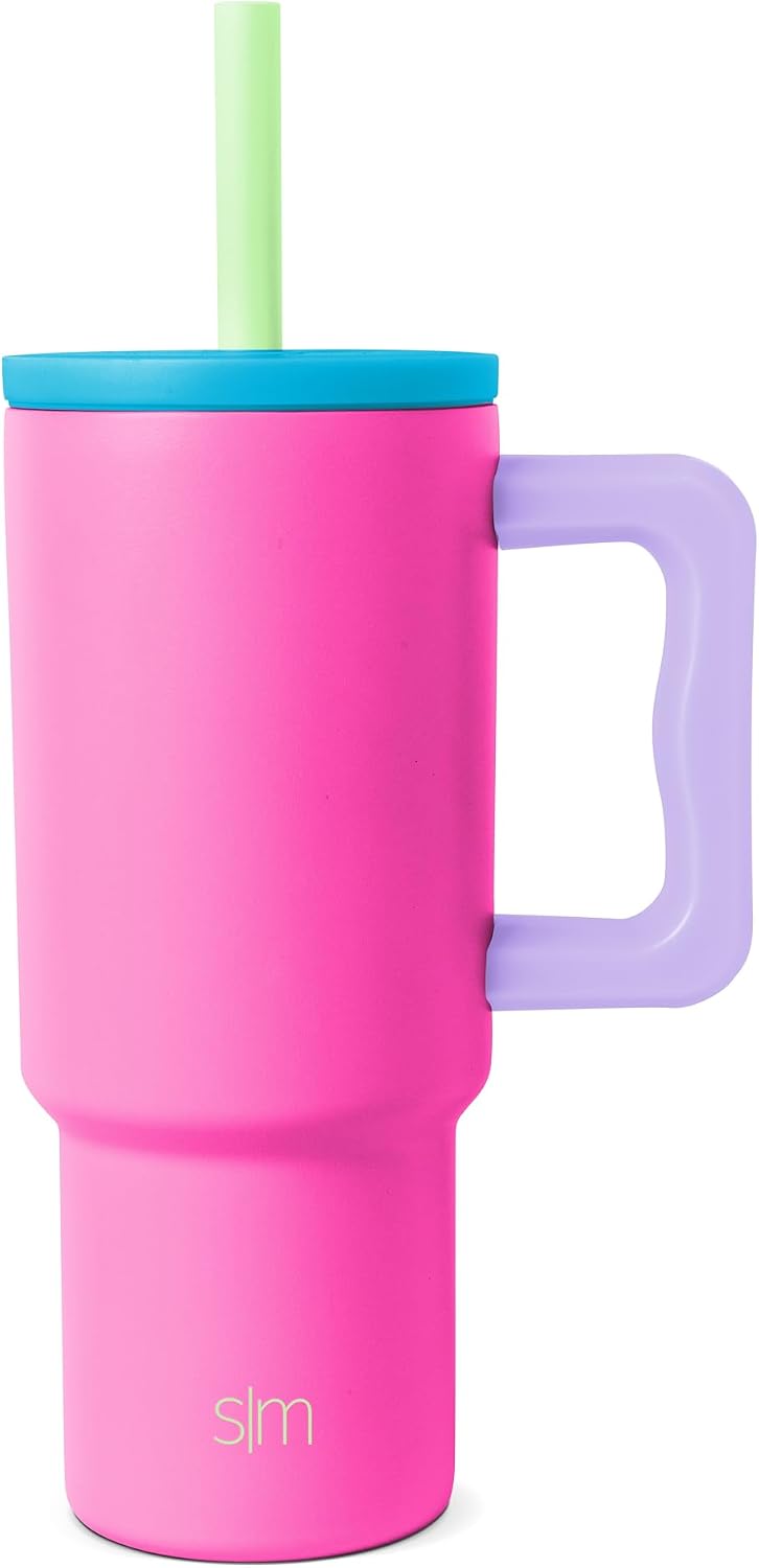 Vaso niños 24oz acero inox asa tapa silicona reutiliz.