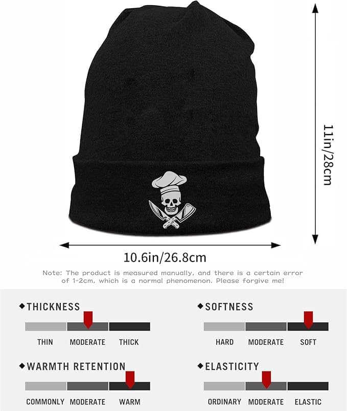 Gorro unisex calavera invierno suave color negro