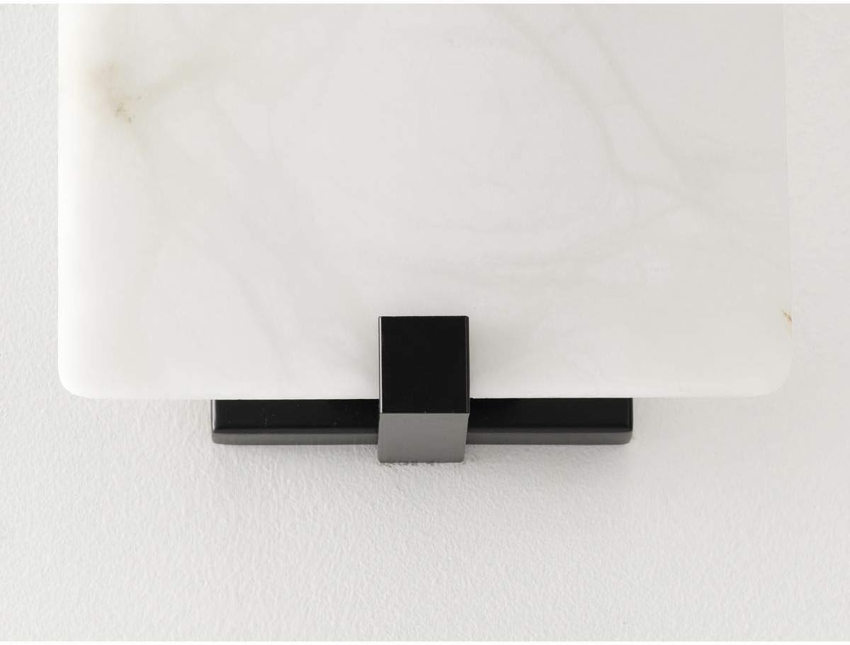 Aplique pared ADA negro alabastro LED 8.5x8x8