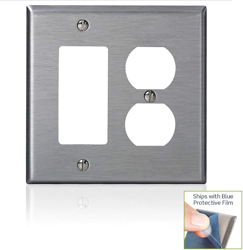 Placa pared 2 cuadras acero inox cubierta plástico azul set 3