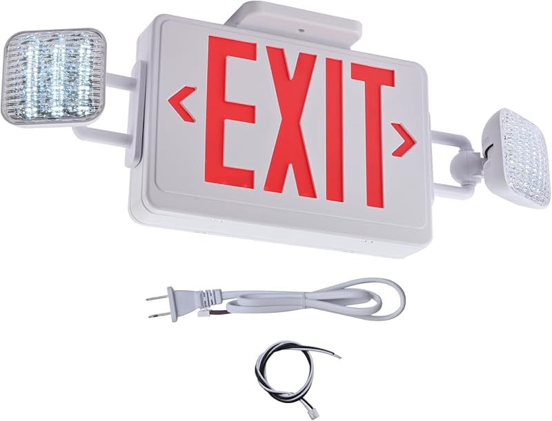 Señal salida roja luces emergencia 200lm enchufable UL924