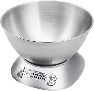 Báscula cocina acero inox cuenco 2.5L 12lbs
