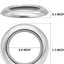 100 Anillos Acero Inox 304 Biseles Cromados 3/4" Botón LED