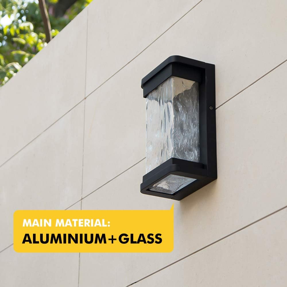 Lámpara LED pared 1857 3000K vidrio sembrado moderna