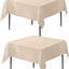 Mantel cuadrado poliéster beige 54x54pulg set 2 para mesas