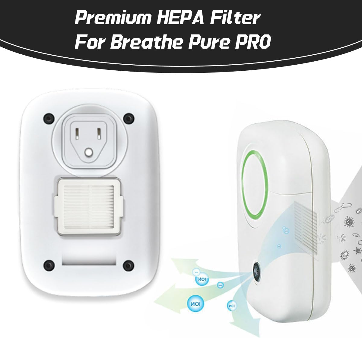 Filtro HEPA repuesto Breathe Pure Plus 12 pzas con cepillo
