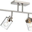 Kit 6 luces techo níquel cepillado baño cocina