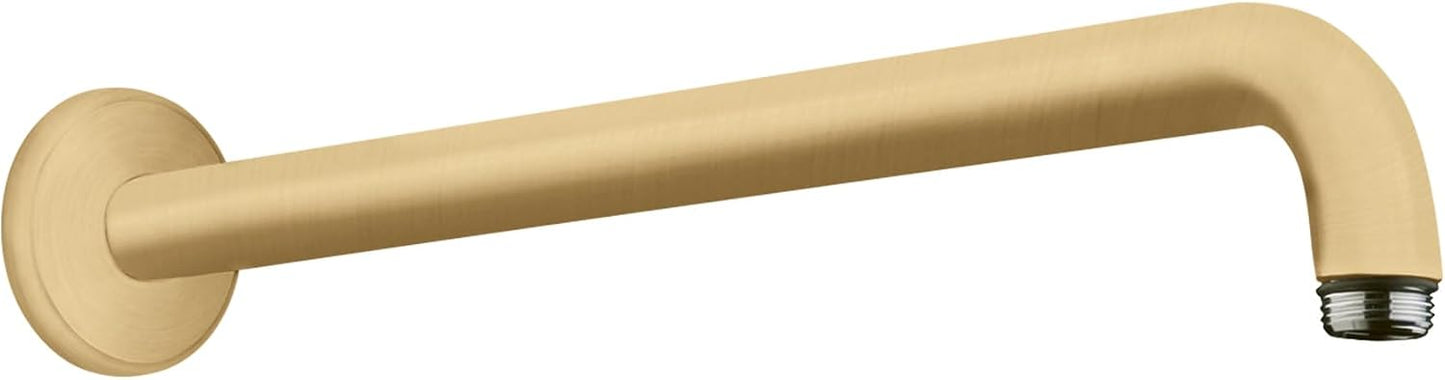 Brazo ducha moderno 16pulg óptica oro cepillado