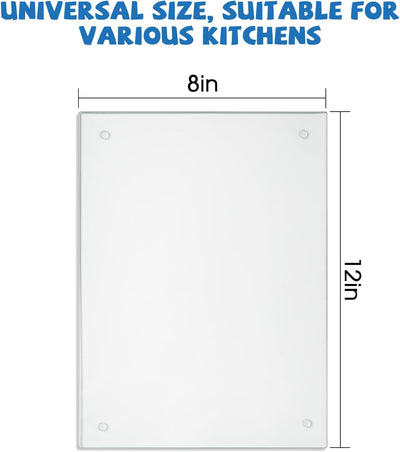 Tabla cortar vidrio templado 8x12pulg antiderrap cocina