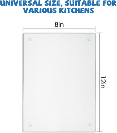 Tabla cortar vidrio templado 8x12pulg antiderrap cocina