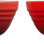 Set 4 Cuencos Cerámica Corazón Color Cereza