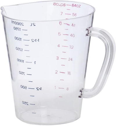 Taza medidora plástico 1/2 galón transparente