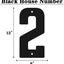 Números de casa metal 12pulg moderno negro exterior