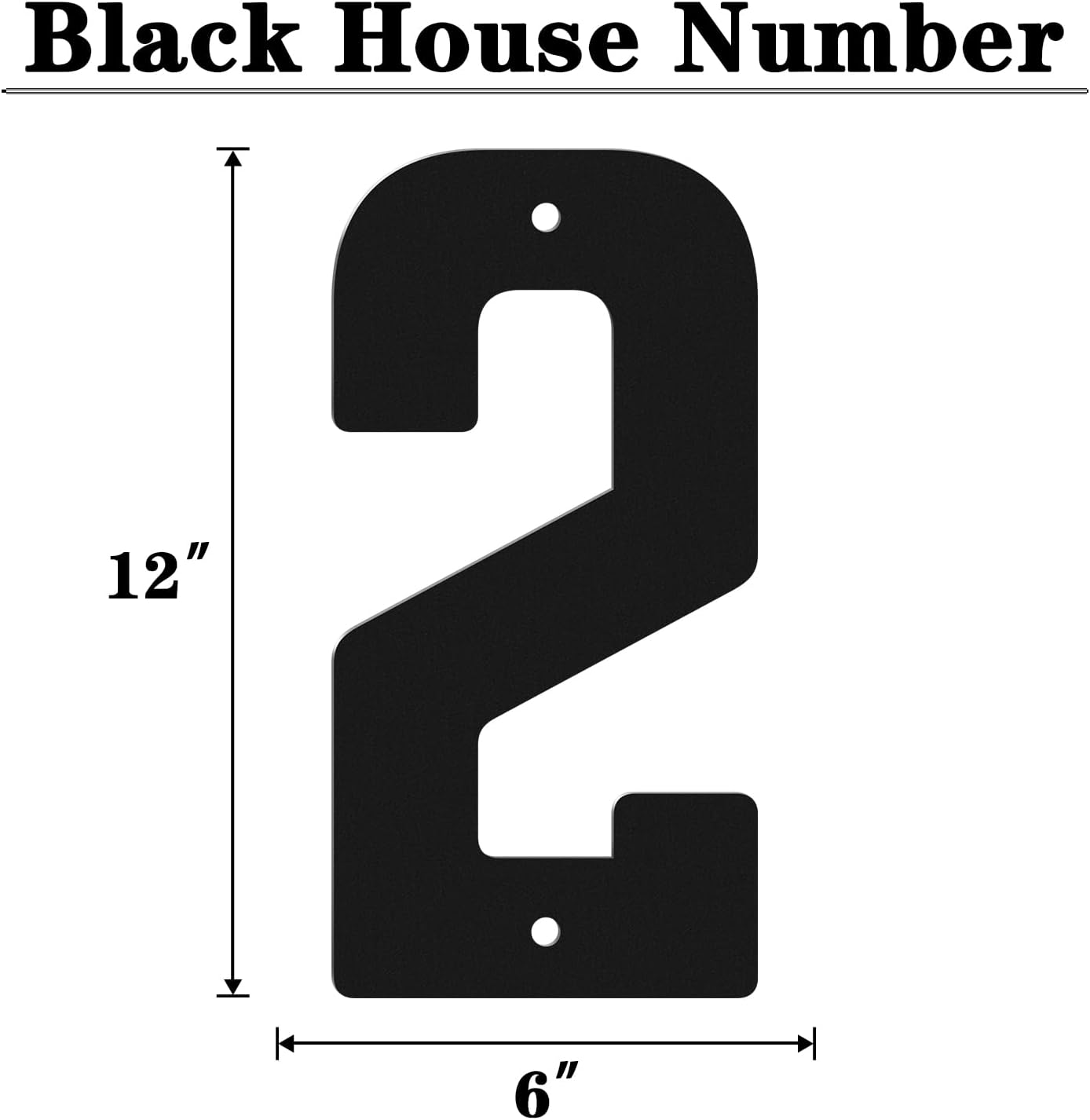 Números de casa metal 12pulg moderno negro exterior
