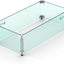 Protector viento vidrio fogata 24x12" exterior