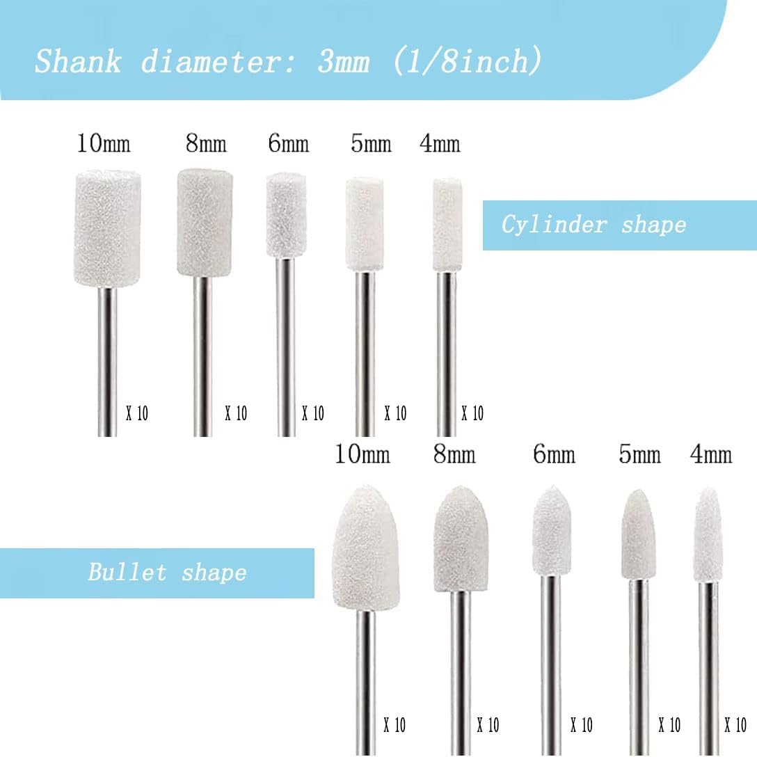 100 Brocas Fieltro Lana Comp 1/8pulg para Dremel
