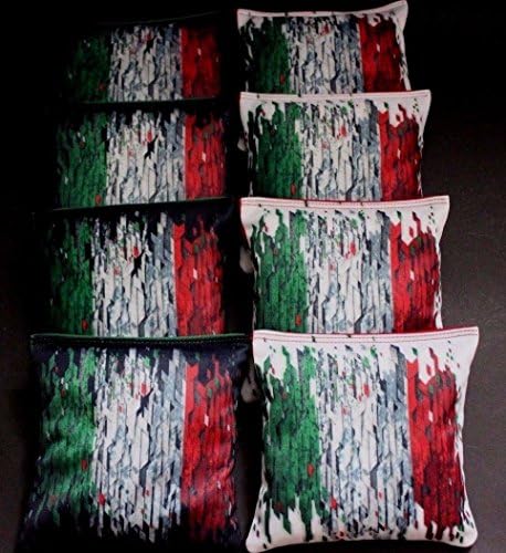 Bandera Italia rojo verde 8 bolsas frijoles cornhole B254