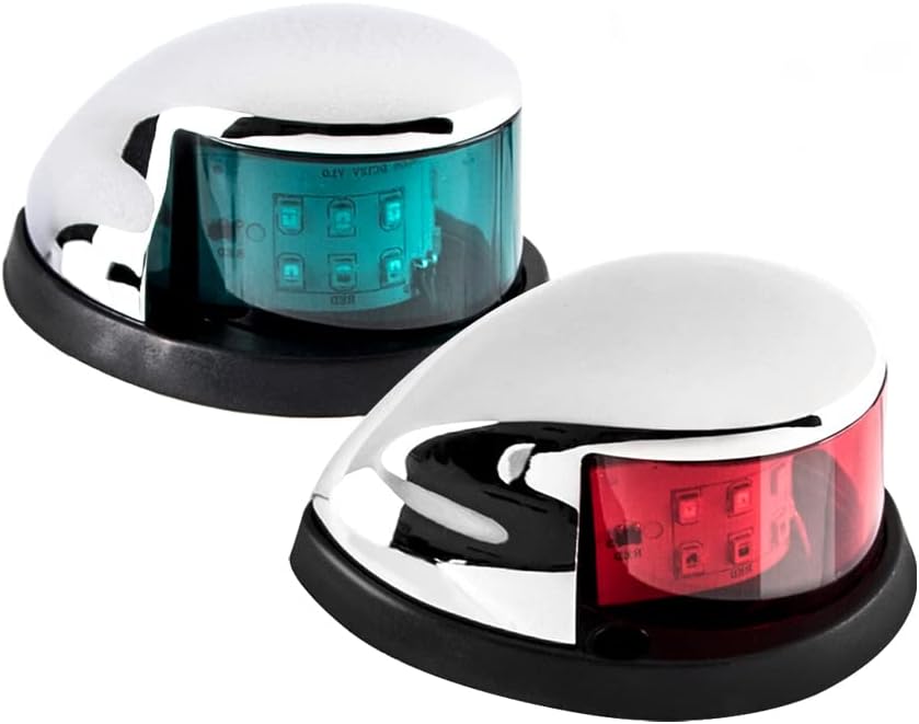 Luz navegación barco LED roja y verde proa marina