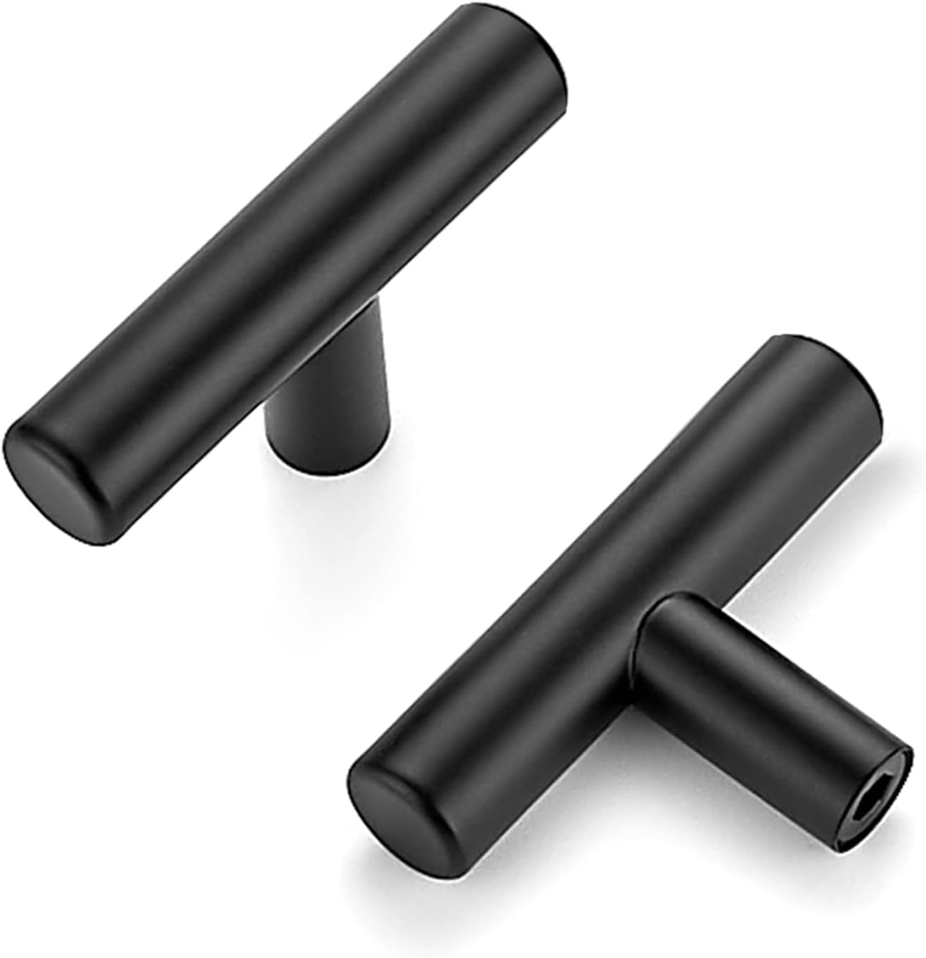 10 Manijas Acero Inox 2pulg Negro Mate