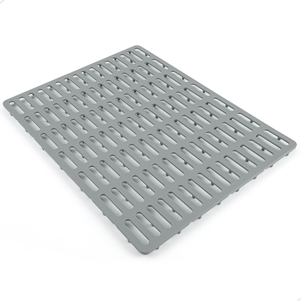 Tapete fregadero silicona 16.34x12.8 pulg resistente calor
