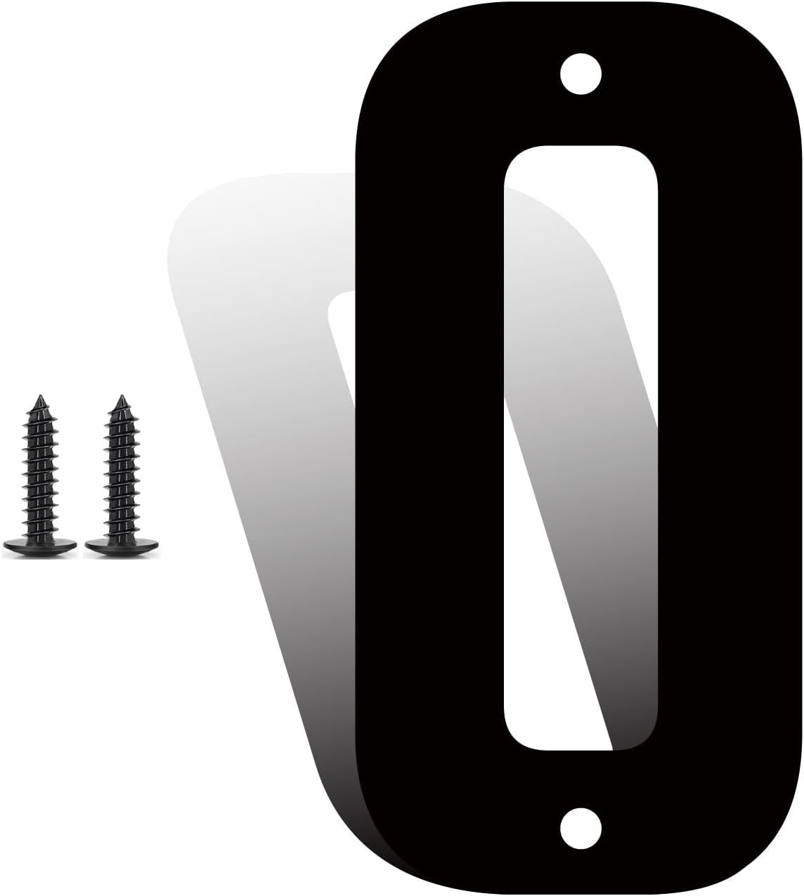 Números de casa metal 8pulg negros modernos para exterior